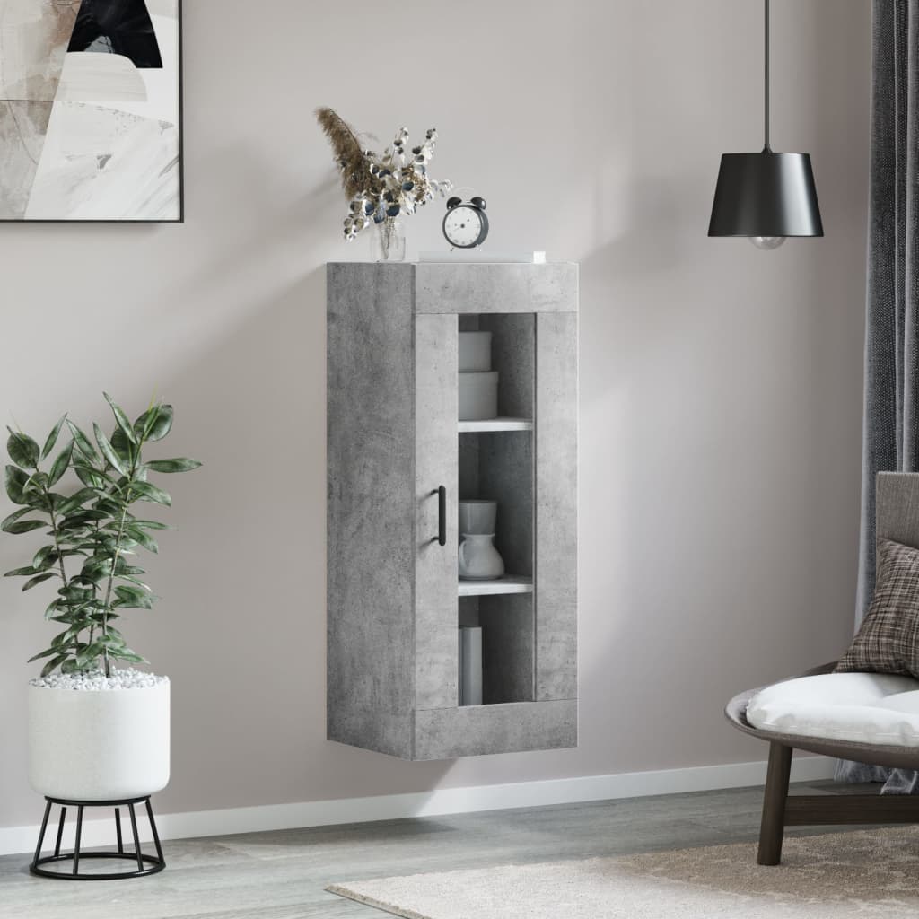 Veggskap Betonggrå 69,5X34X90 Cm