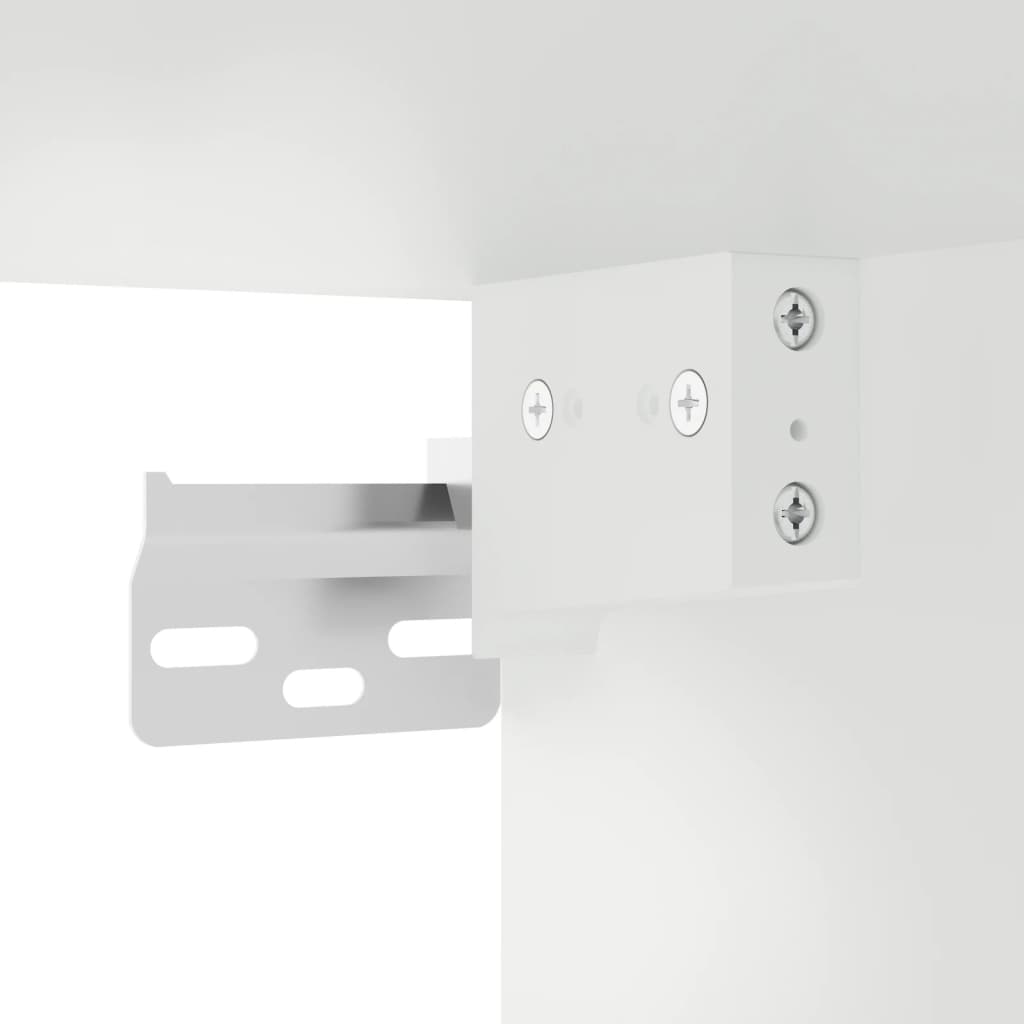 Highboard Hvit 34,5X34X180 Cm Konstruert Tre