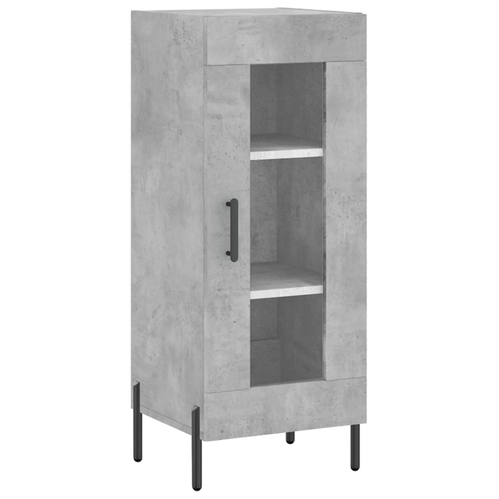Highboard Betonggrå 34,5X34X180 Cm Konstruert Tre