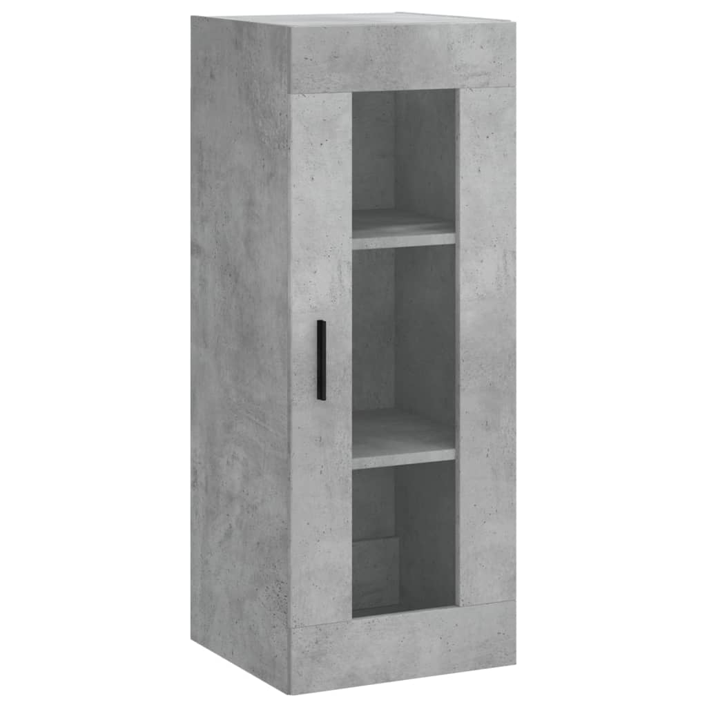 Highboard Betonggrå 34,5X34X180 Cm Konstruert Tre