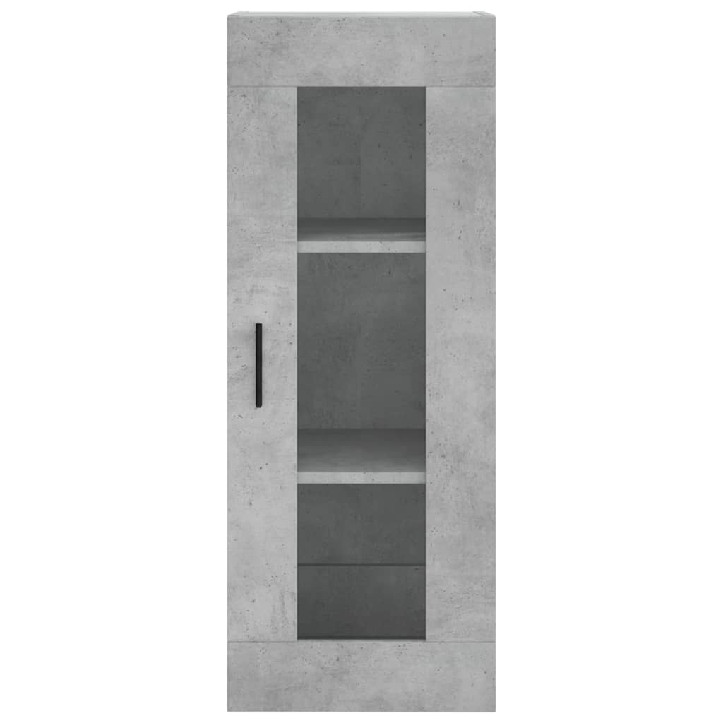 Highboard Betonggrå 34,5X34X180 Cm Konstruert Tre