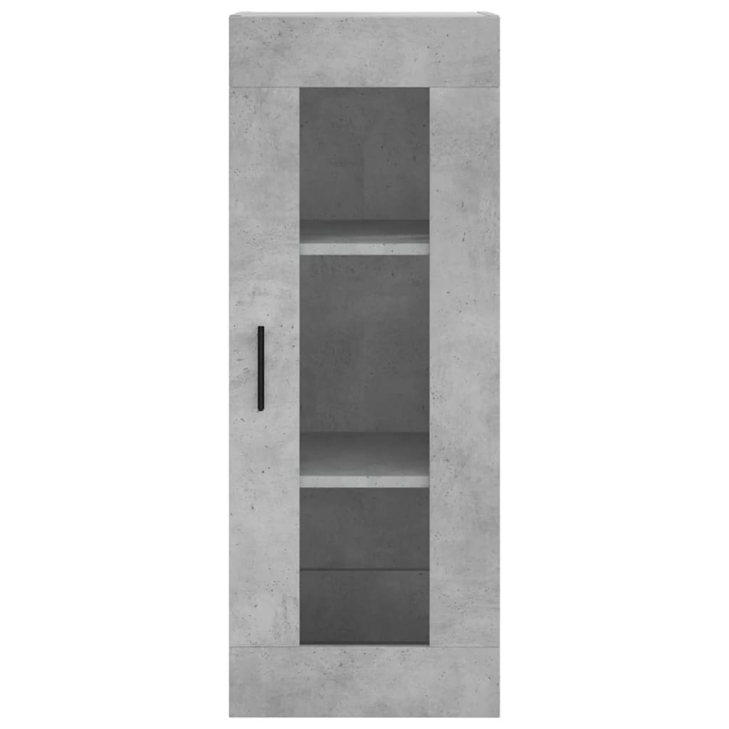 Highboard Betonggrå 34,5X34X180 Cm Konstruert Tre