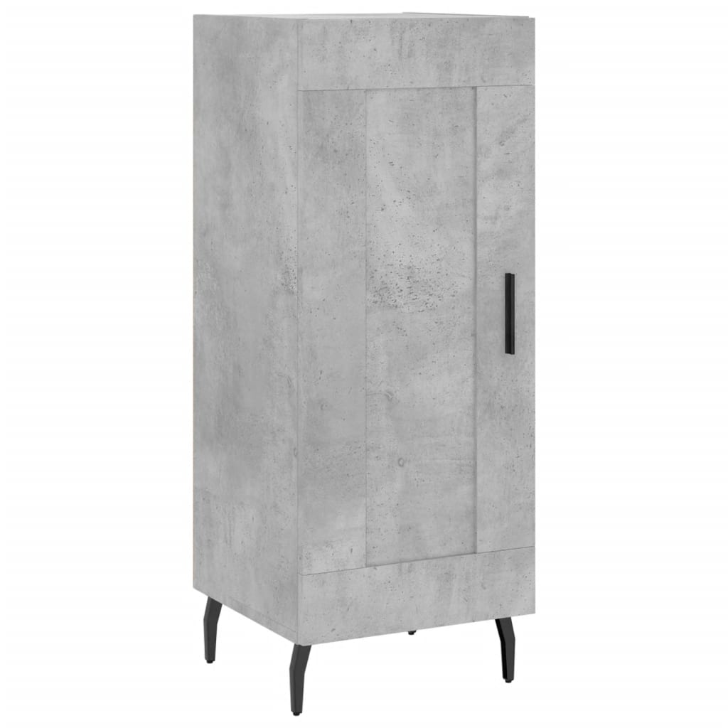 Highboard Betonggrå 34,5X34X180 Cm Konstruert Tre
