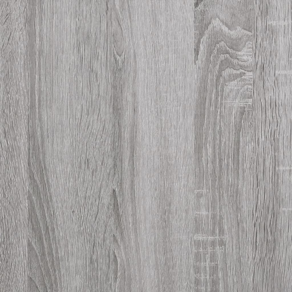 Highboard Grå Sonoma 69,5X34X180 Cm Konstruert Tre