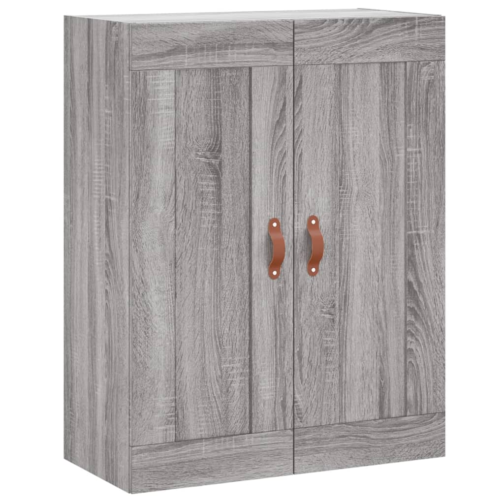Highboard Grå Sonoma 69,5X34X180 Cm Konstruert Tre
