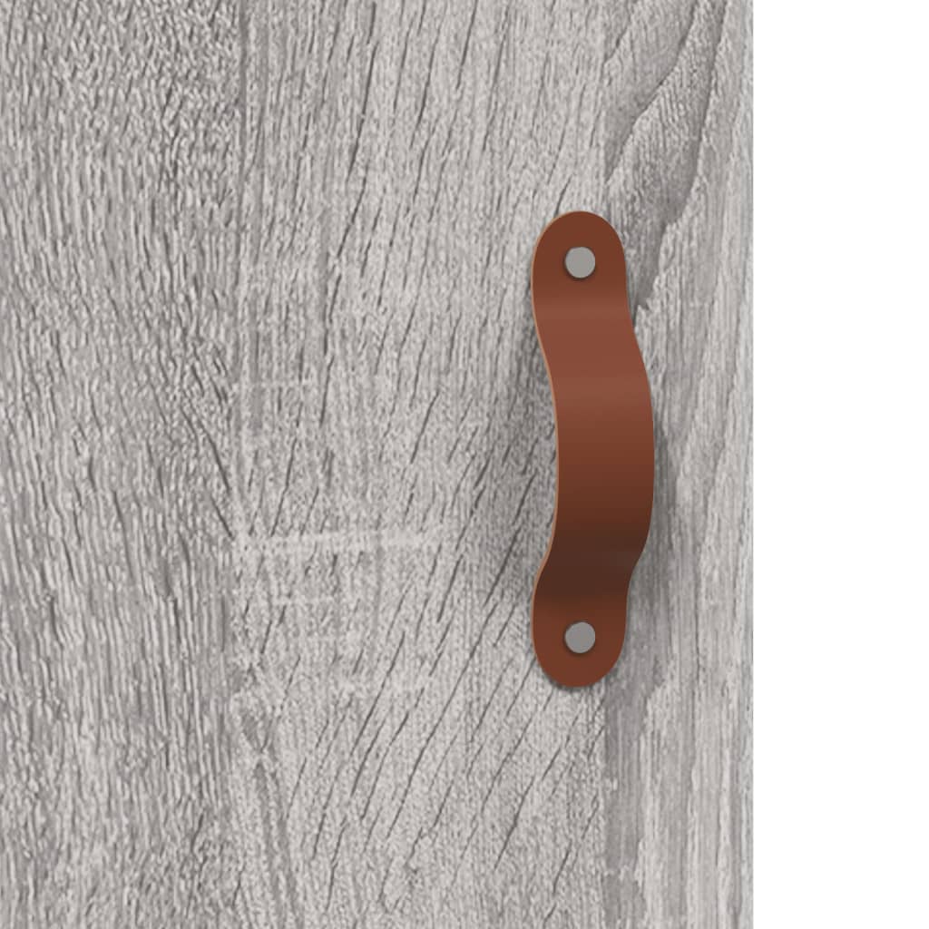 Highboard Grå Sonoma 69,5X34X180 Cm Konstruert Tre