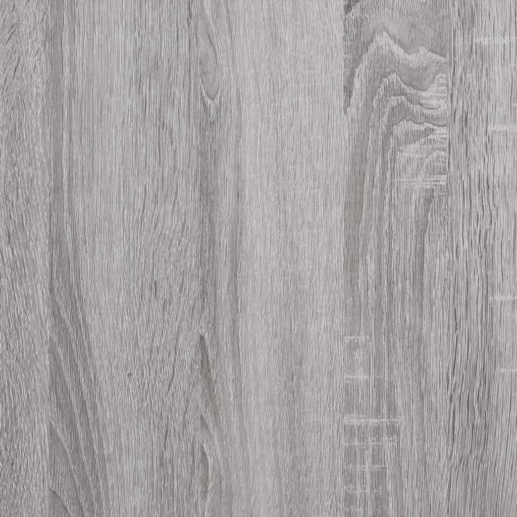 Highboard Grå Sonoma 69,5X34X180 Cm Konstruert Tre