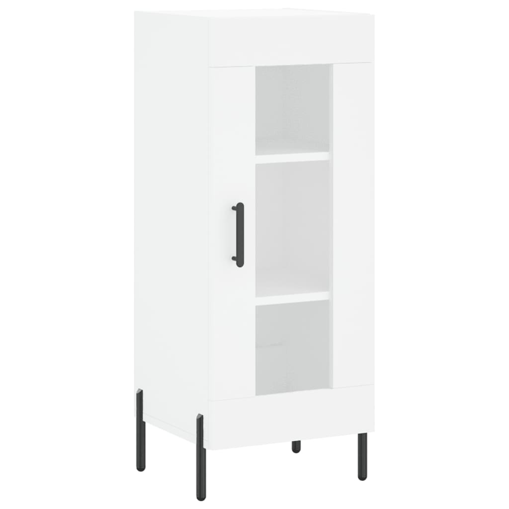 Highboard Hvit 34,5X34X180 Cm Konstruert Tre