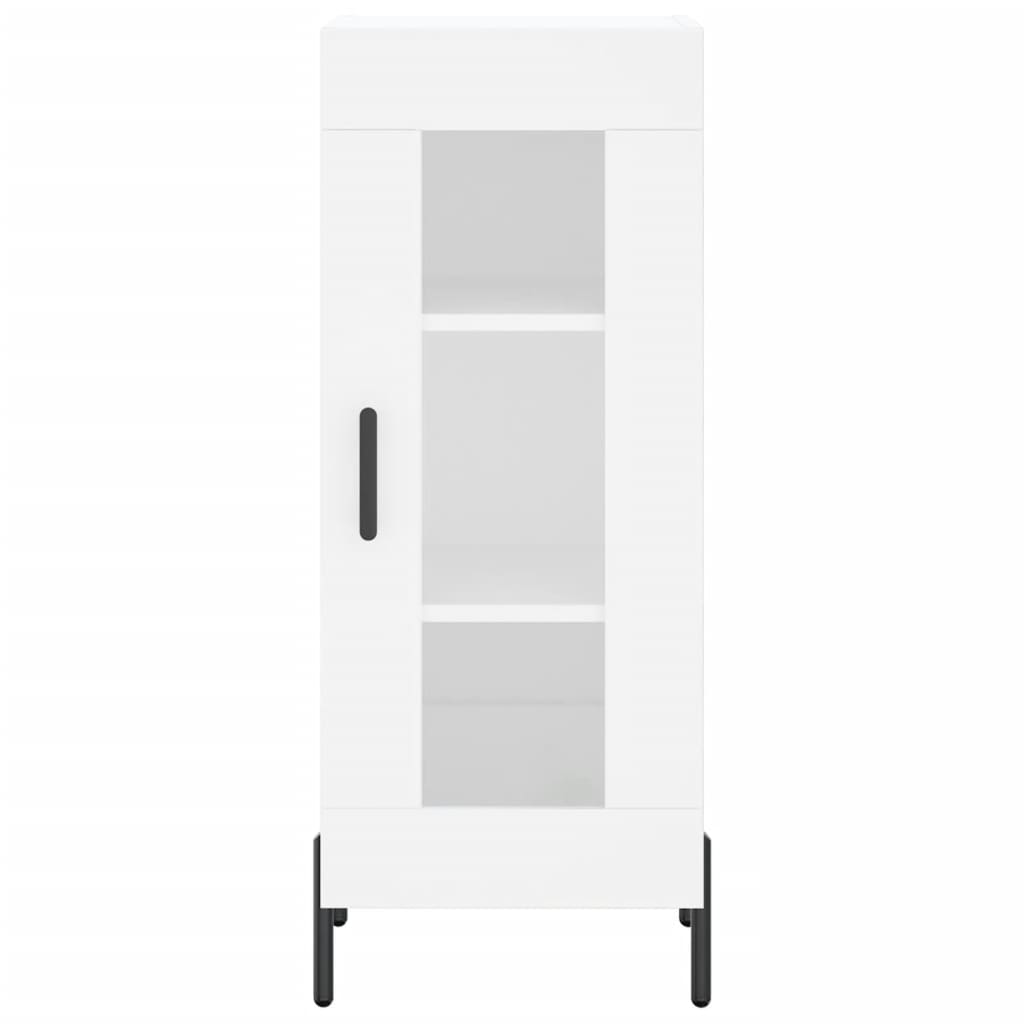 Highboard Hvit 34,5X34X180 Cm Konstruert Tre