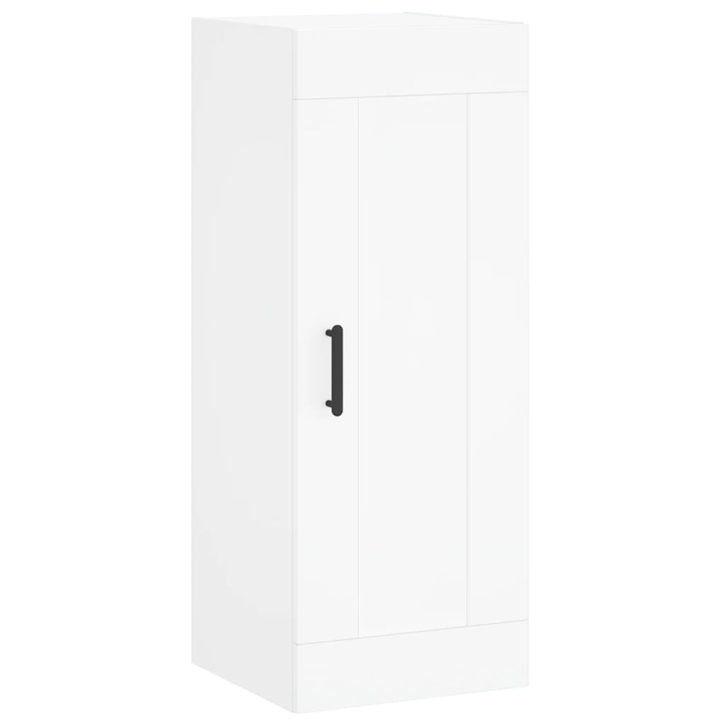Highboard Hvit 34,5X34X180 Cm Konstruert Tre