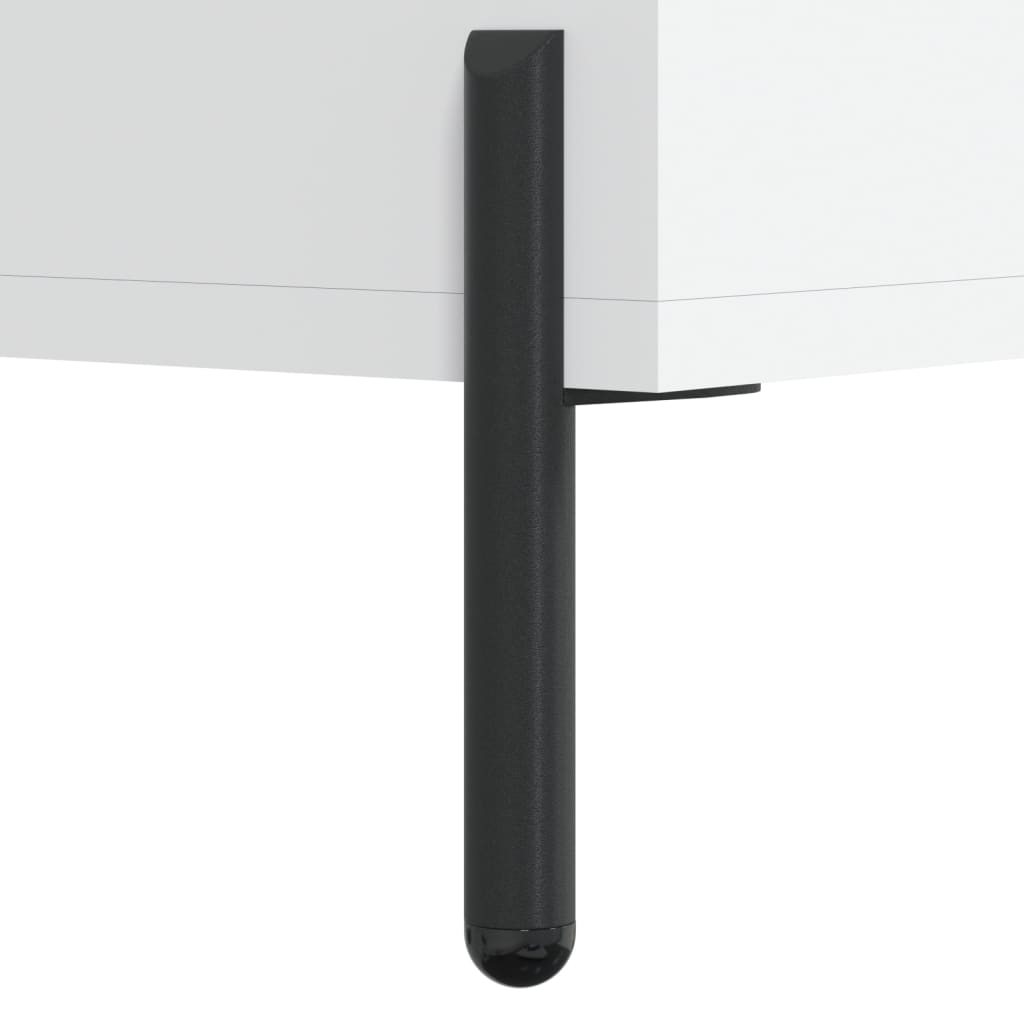 Highboard Hvit 34,5X34X180 Cm Konstruert Tre