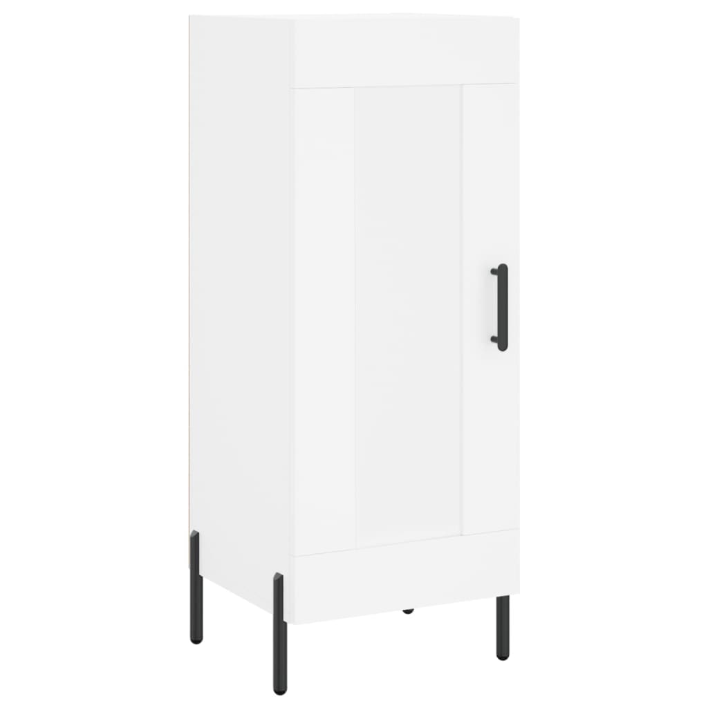 Highboard Hvit 34,5X34X180 Cm Konstruert Tre