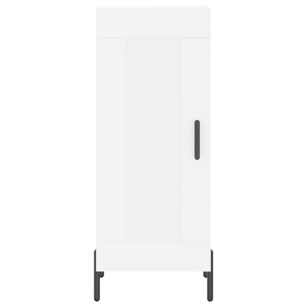 Highboard Hvit 34,5X34X180 Cm Konstruert Tre