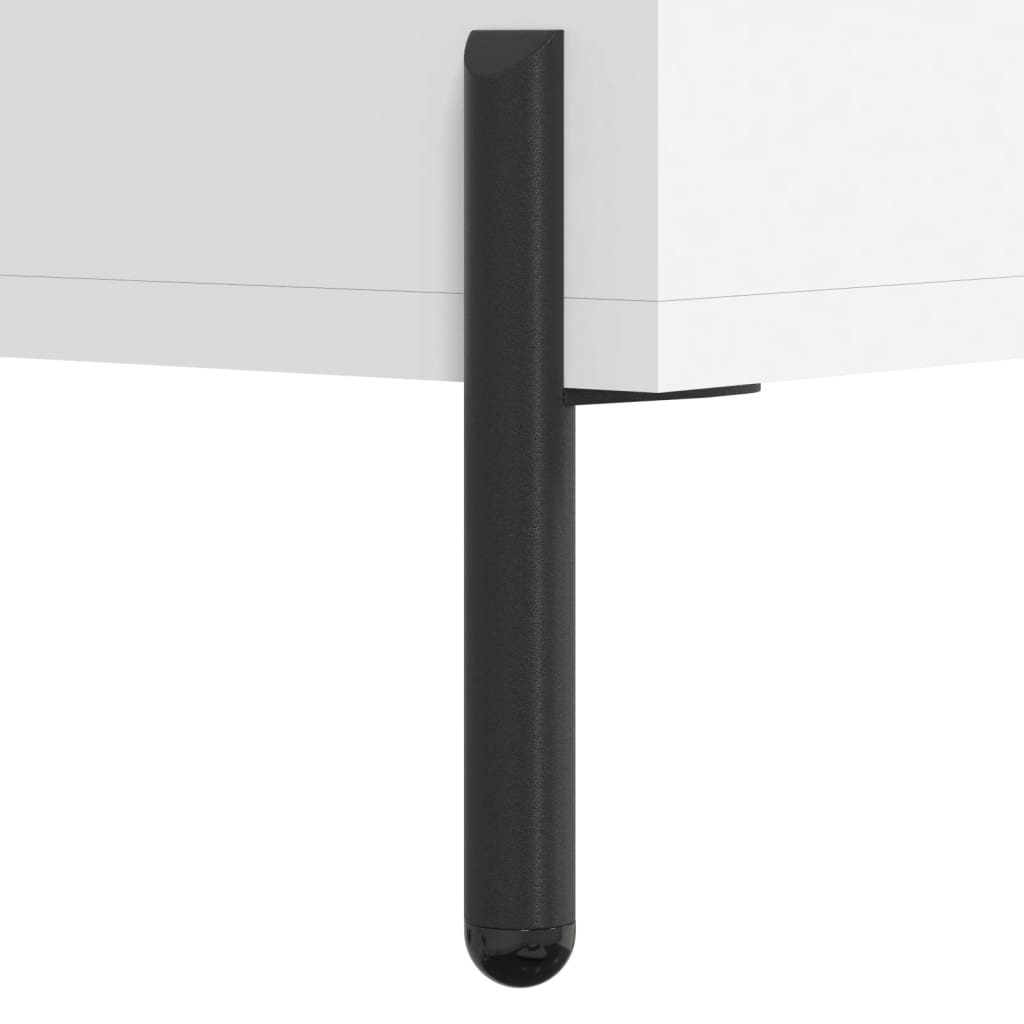 Highboard Hvit 34,5X34X180 Cm Konstruert Tre