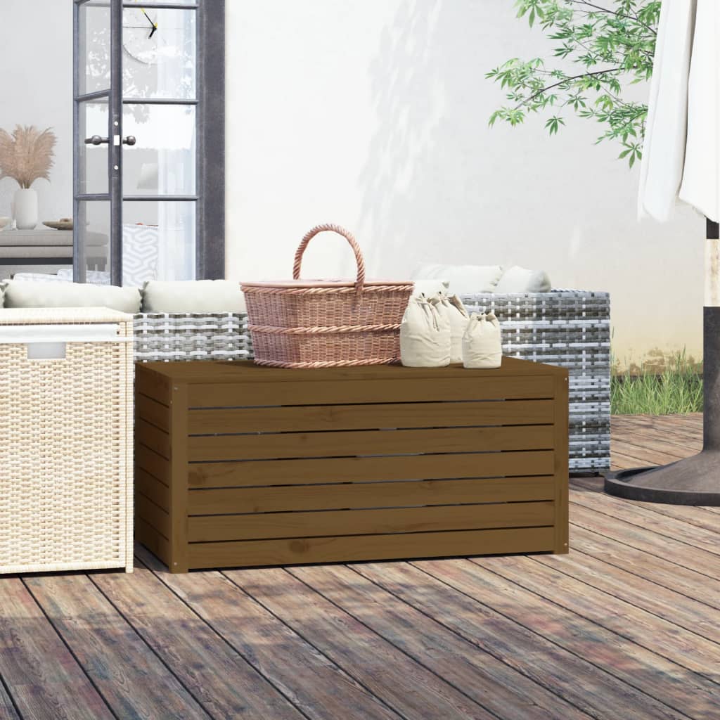 Hagekasse honningbrun 101x50,5x46,5 cm heltre furu
