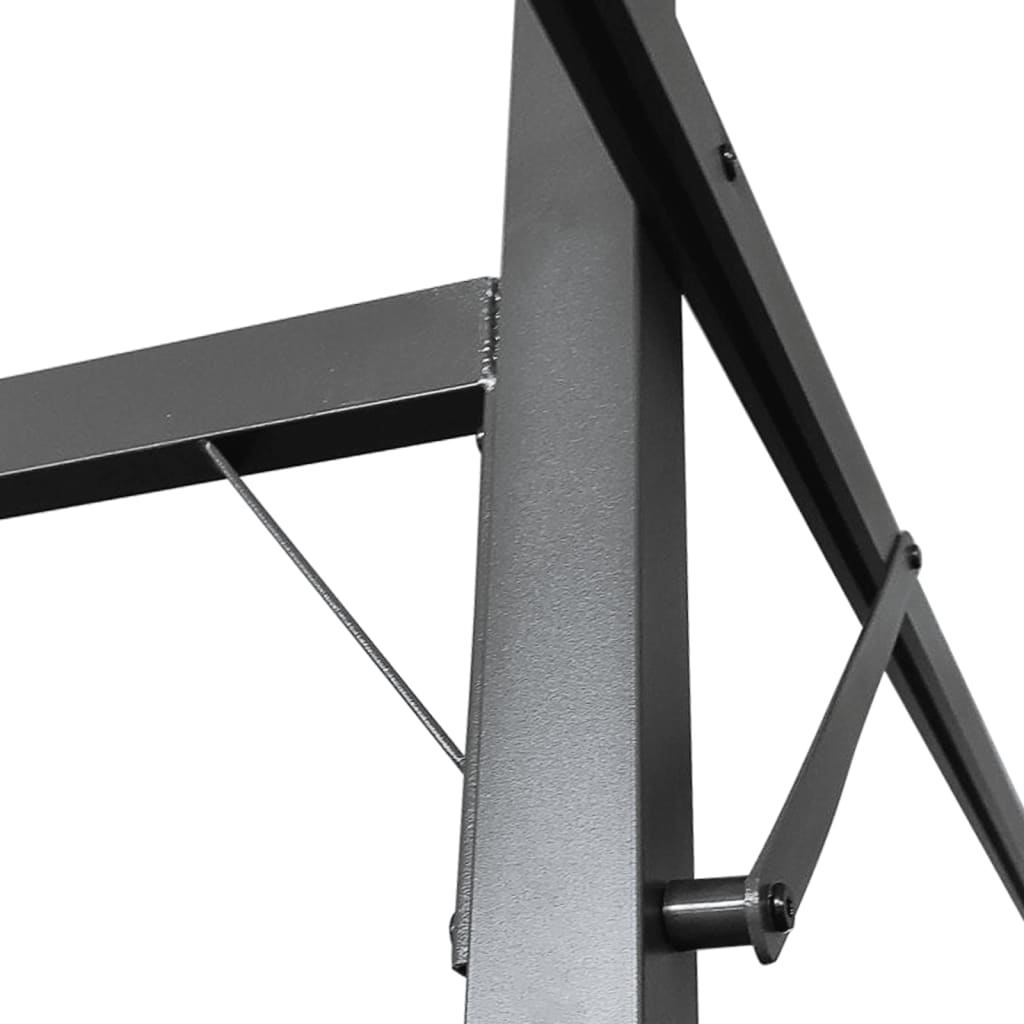 Pergola med uttrekkbar tak antrasitt 295x292x230 cm