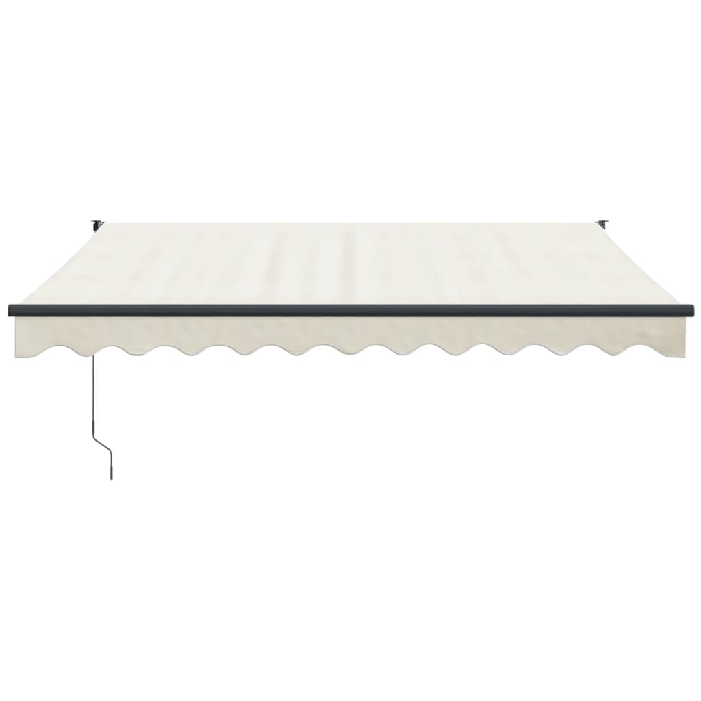 Uttrekkbar markise kremhvit 3,5x2,5 m stoff og aluminium