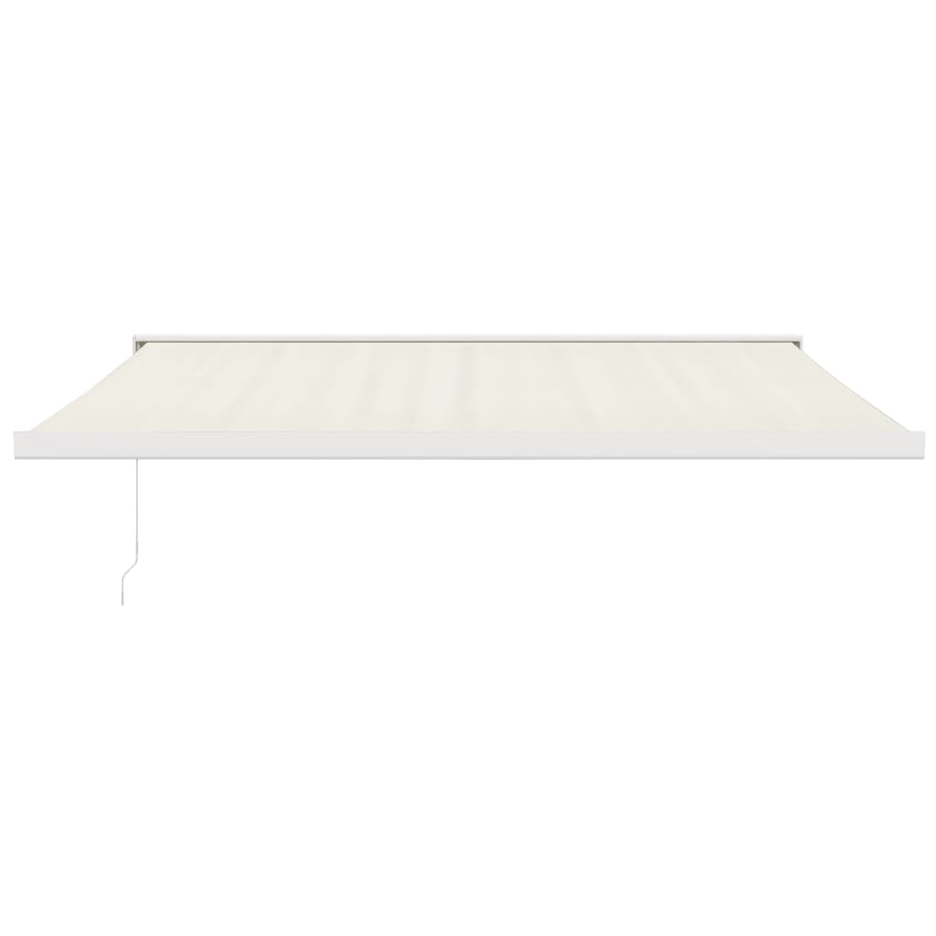 Uttrekkbar markise kremhvit 4x3 m stoff og aluminium