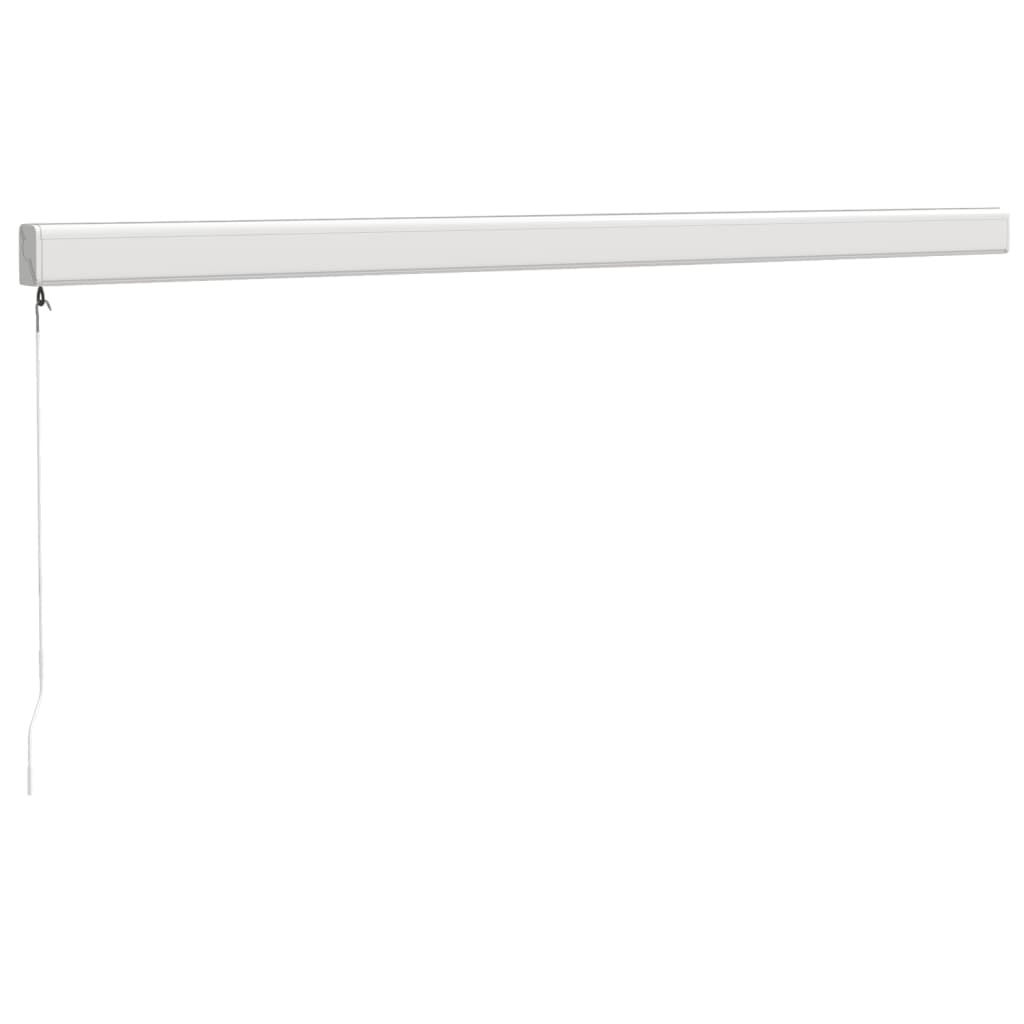 Uttrekkbar markise kremhvit 4x3 m stoff og aluminium