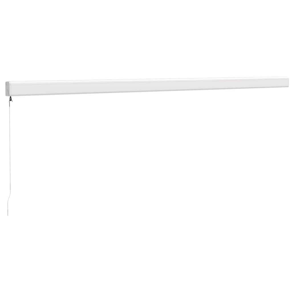 Uttrekkbar markise kremhvit 5x3 m stoff og aluminium
