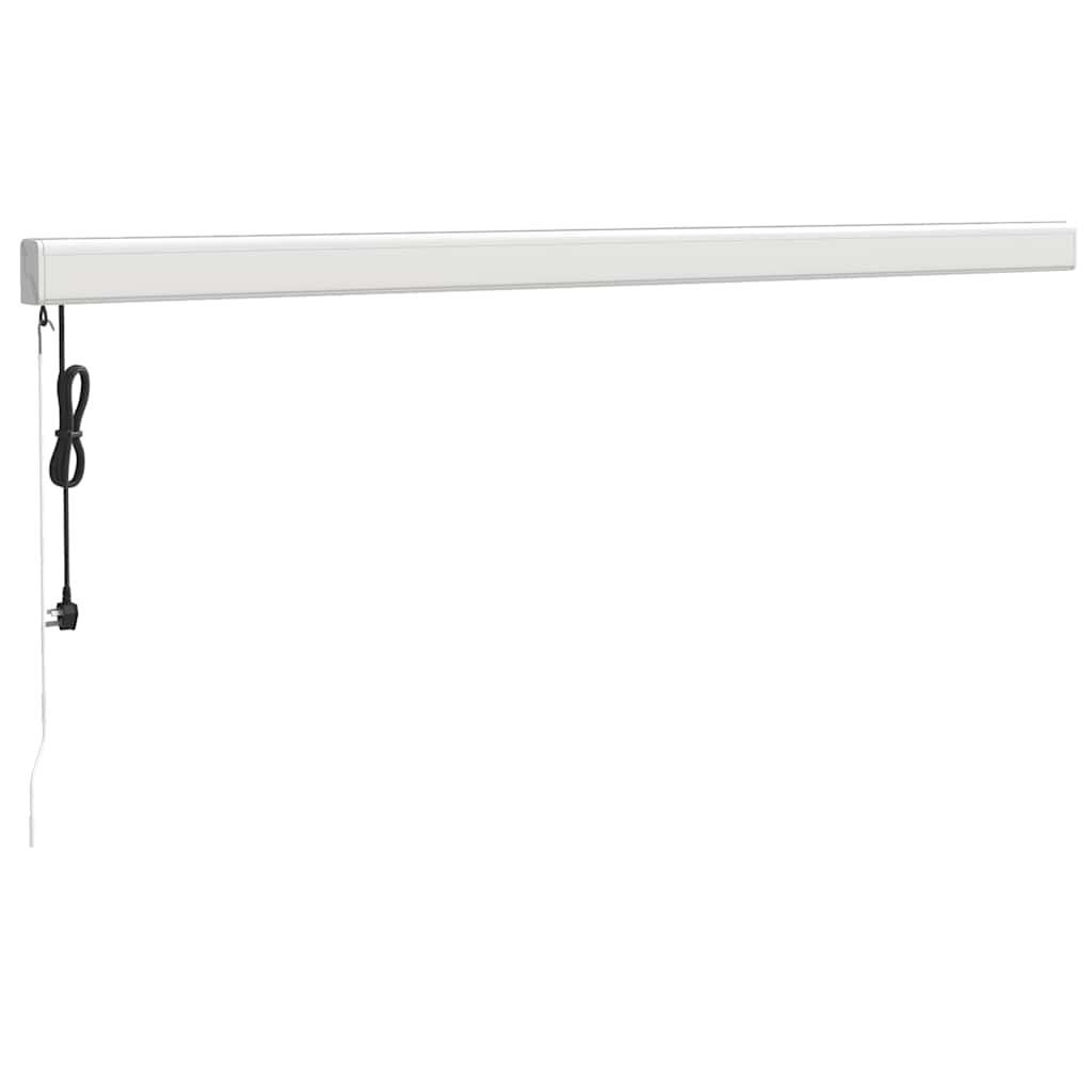 Uttrekkbar markise oransje og brun 4x3 m stoff og aluminium