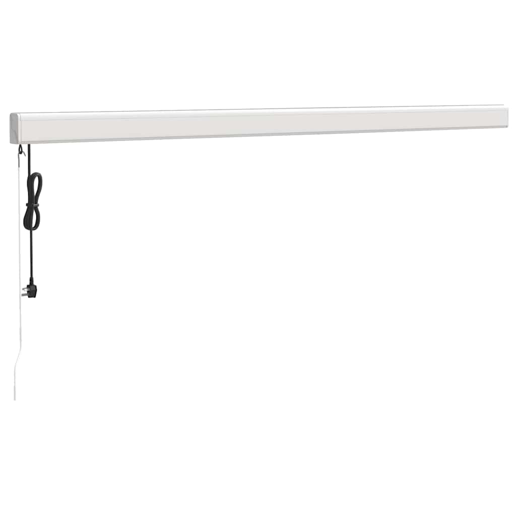 Uttrekkbar markise oransje og brun 4,5x3 m stoff og aluminium