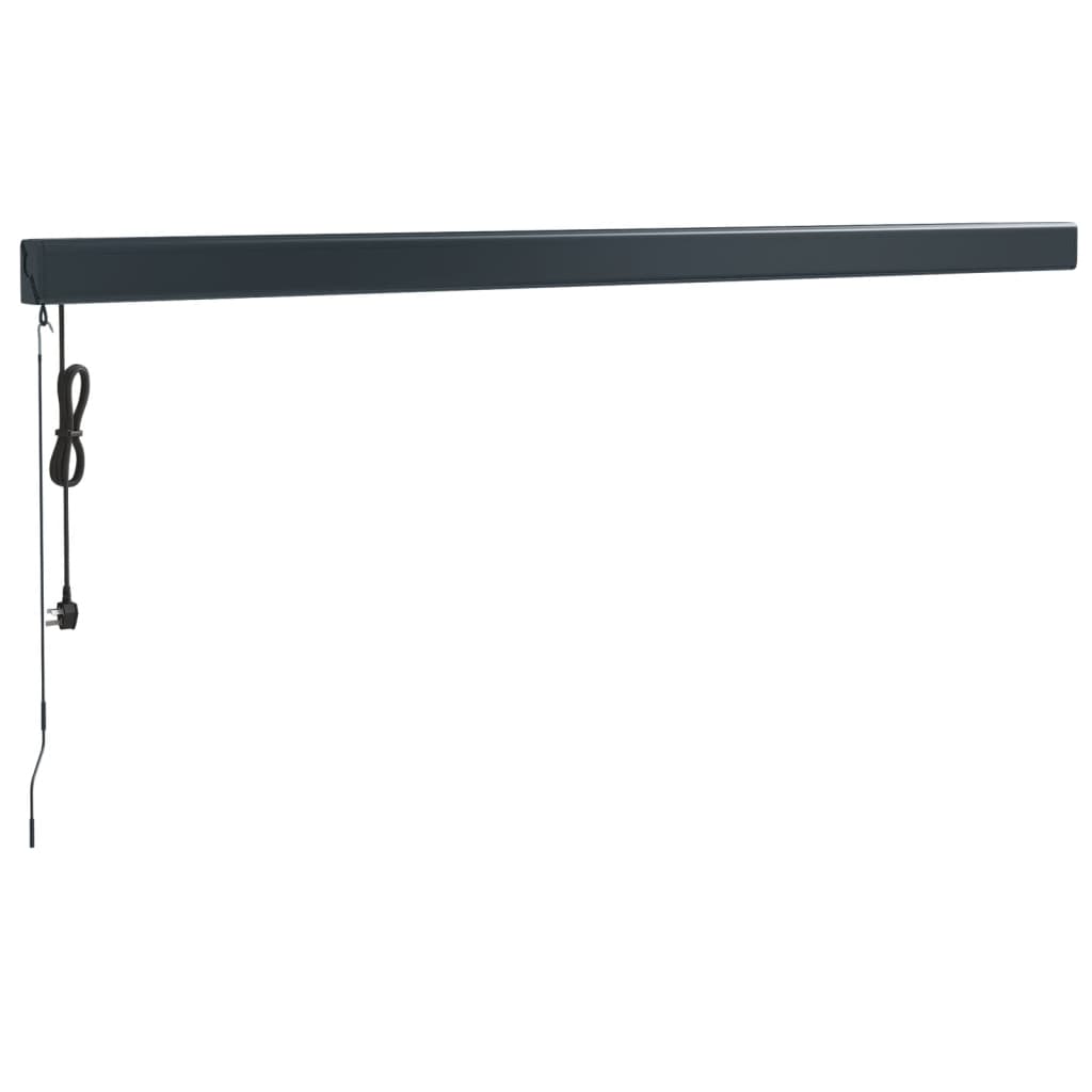Uttrekkbar markise gul og hvit 4,5x3 m stoff og aluminium