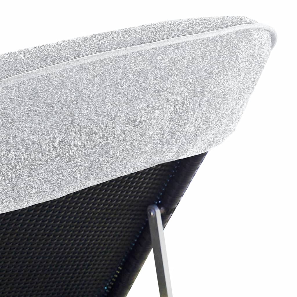 Strandhåndklær 2 stk hvit 60x135 cm stoff 400 GSM