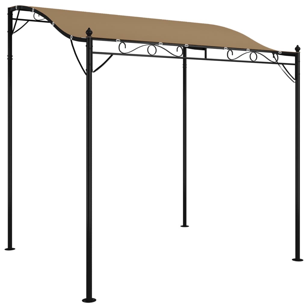 Baldakin gråbrun 2x2,3 m 180 g/m² stoff og stål