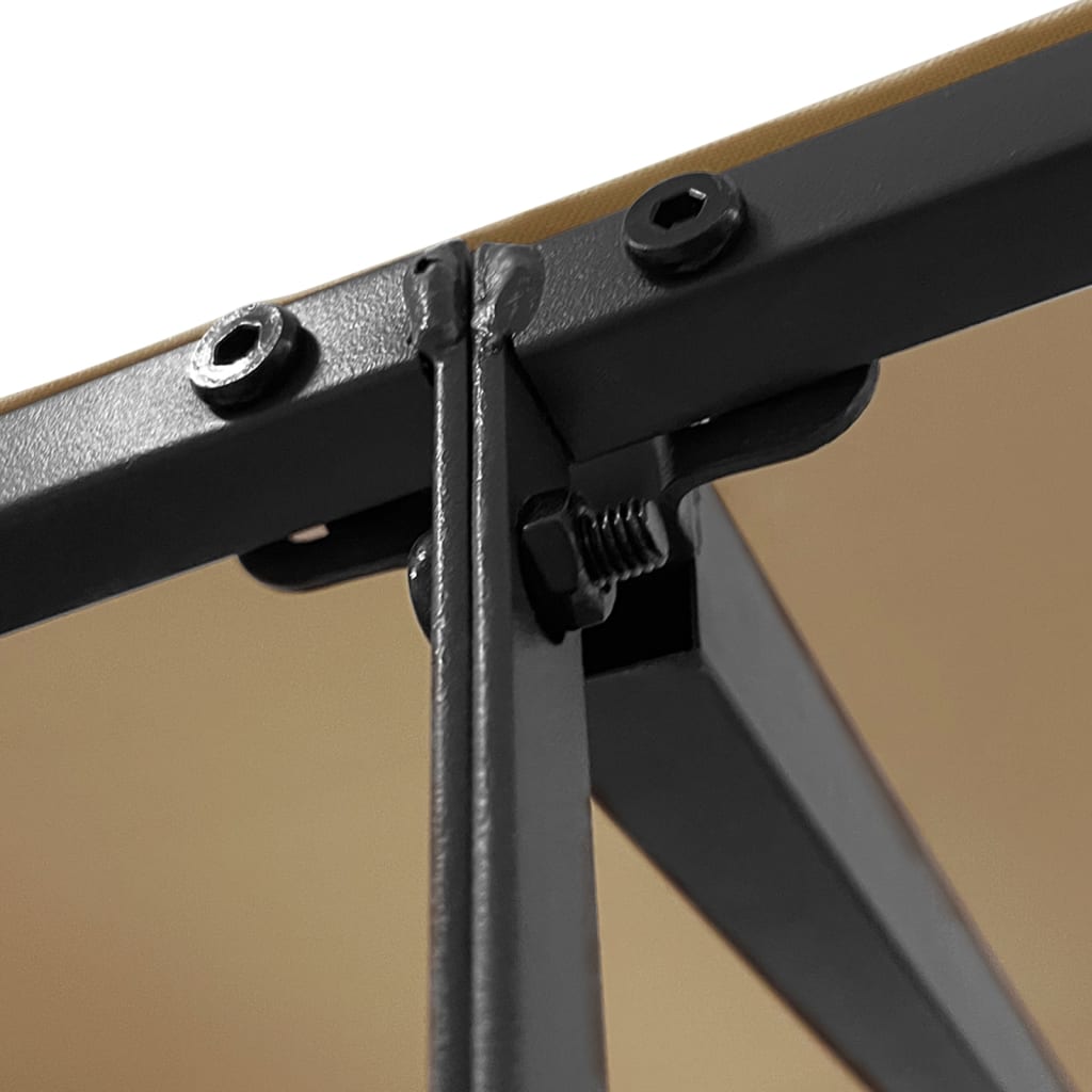 Baldakin gråbrun 2x2,3 m 180 g/m² stoff og stål