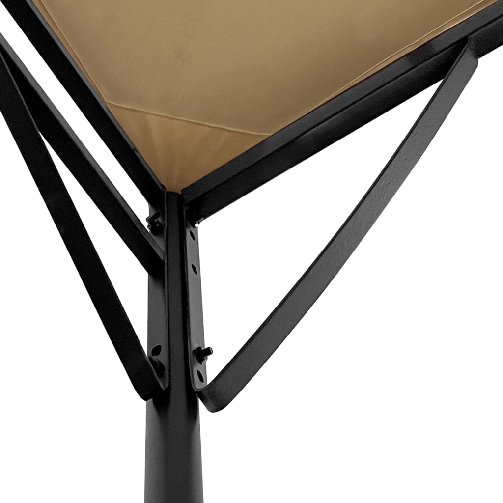 Baldakin gråbrun 2x2,3 m 180 g/m² stoff og stål