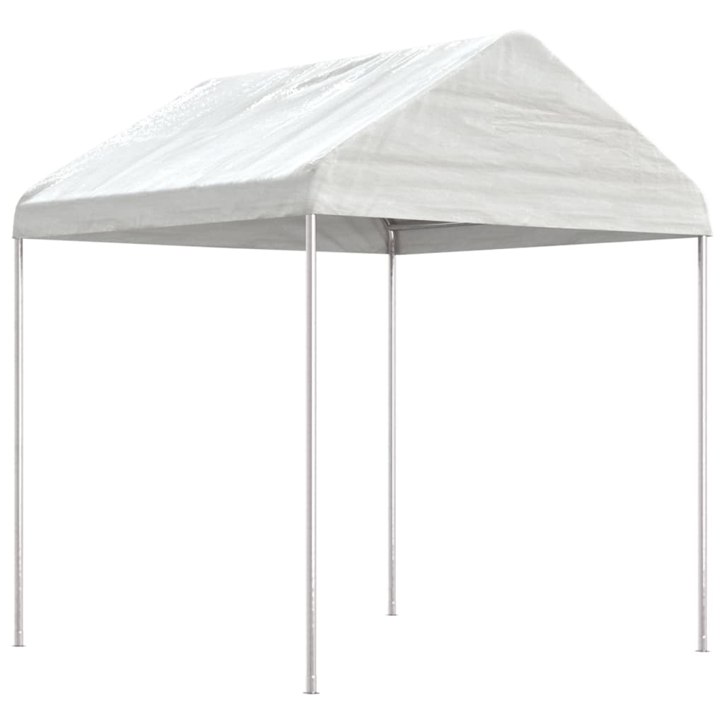 Paviljong med tak hvit 15,61x2,28x2,69 m polyetylen