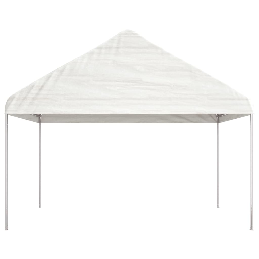 Paviljong med tak hvit 11,15x4,08x3,22 m polyetylen