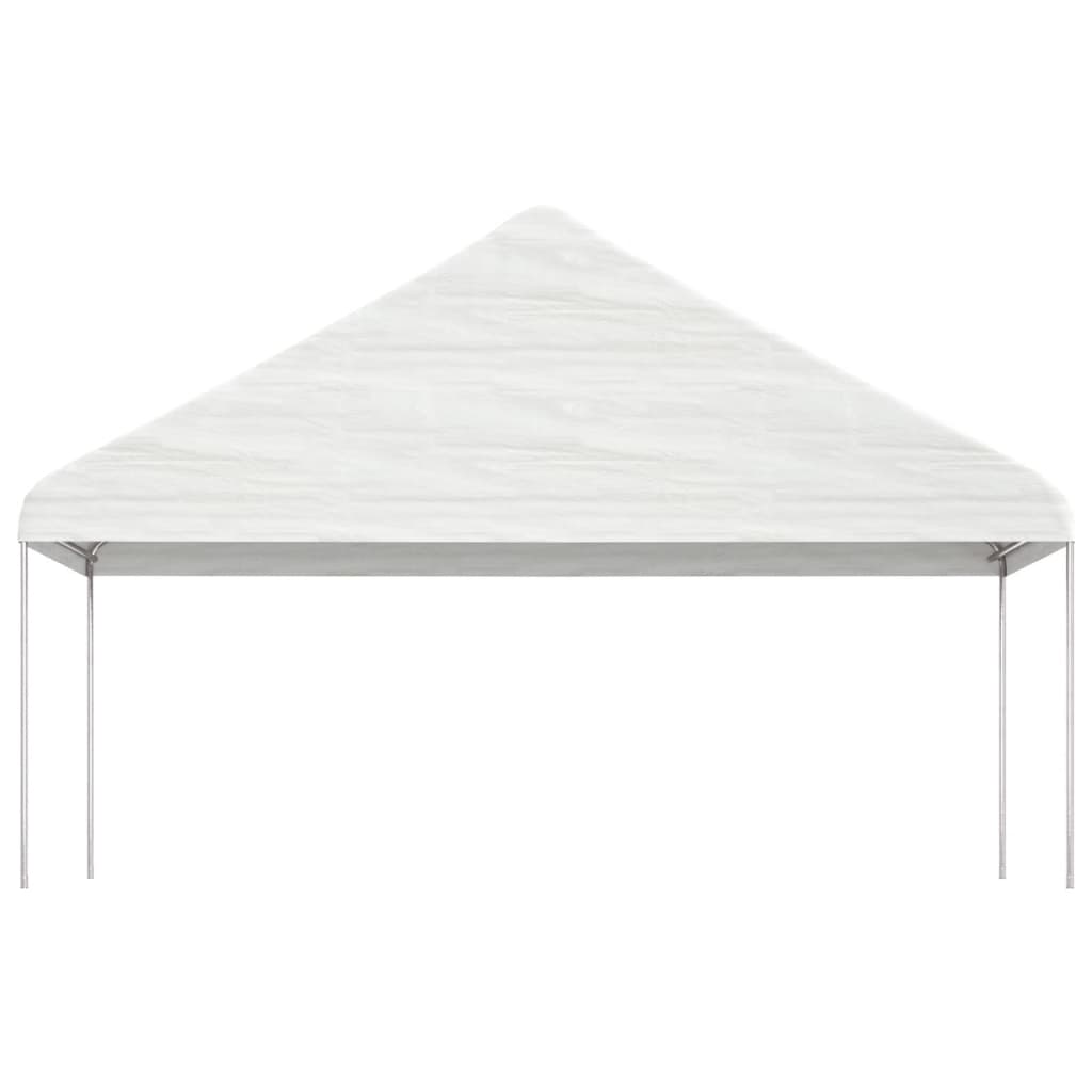 Paviljong med tak hvit 4,46x5,88x3,75 m polyetylen
