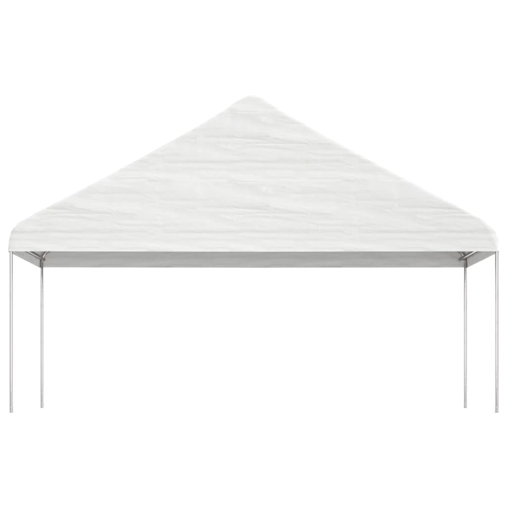 Paviljong med tak hvit 6,69x5,88x3,75 m polyetylen
