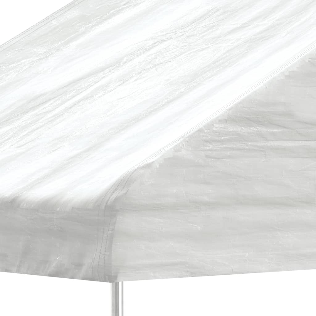 Paviljong med tak hvit 6,69x5,88x3,75 m polyetylen