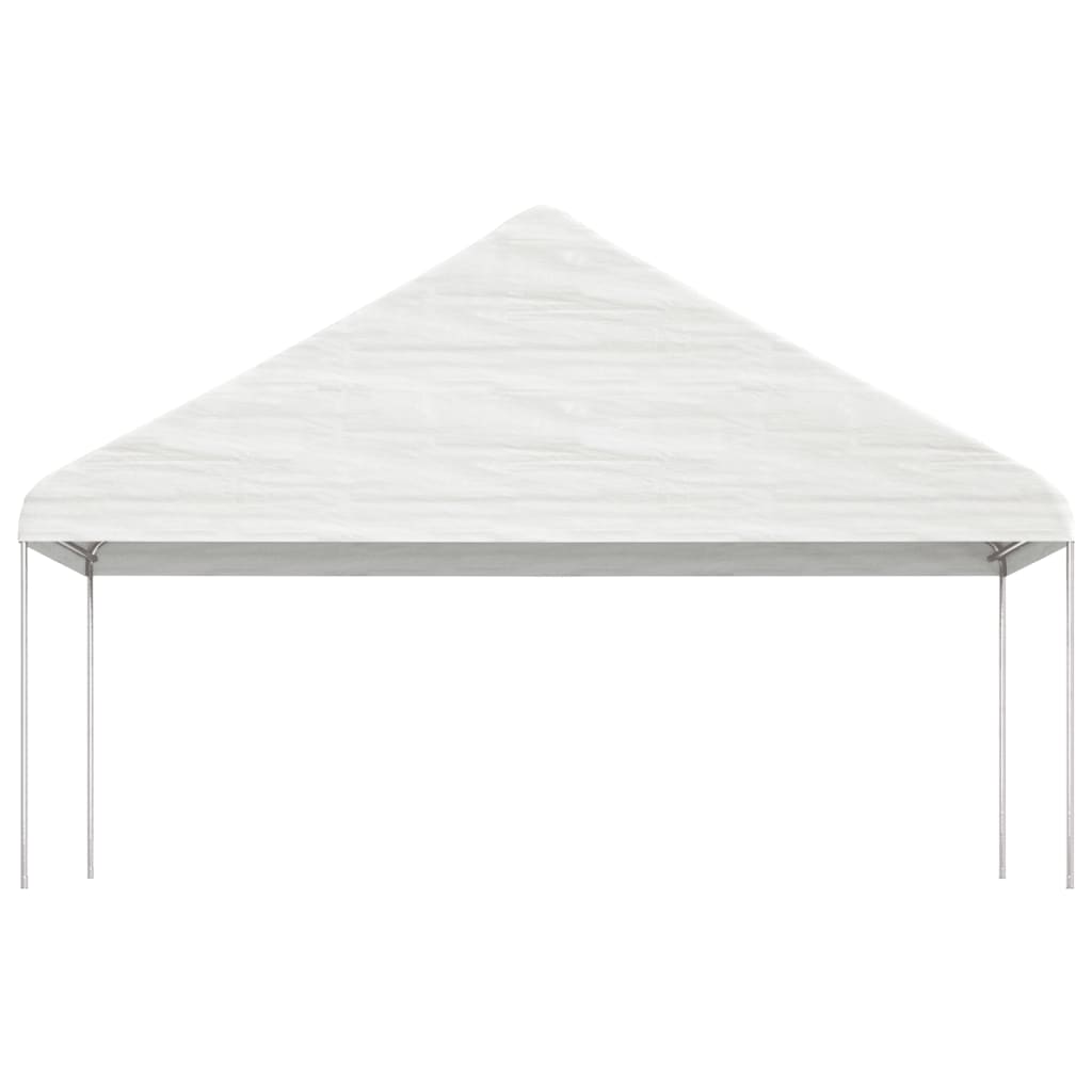 Paviljong med tak hvit 8,92x5,88x3,75 m polyetylen
