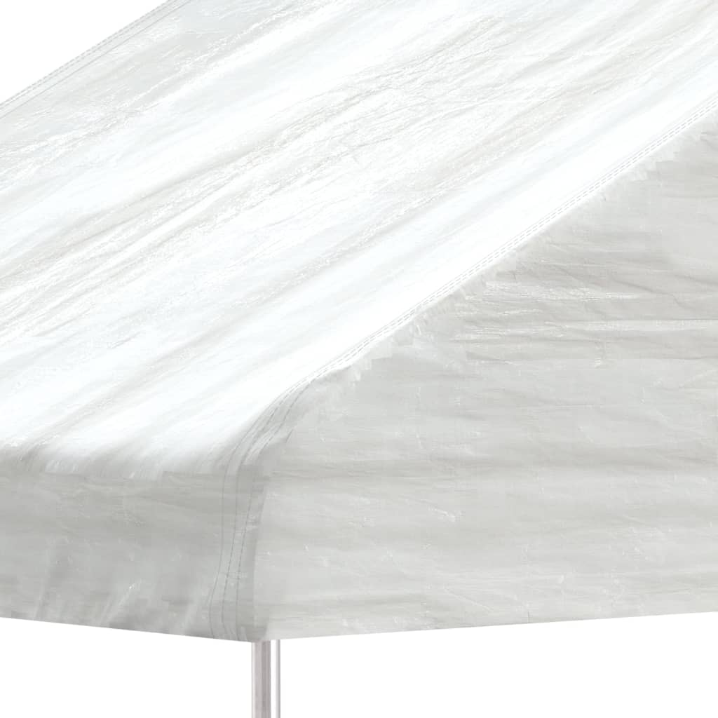 Paviljong med tak hvit 8,92x5,88x3,75 m polyetylen