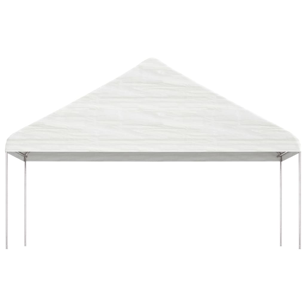 Paviljong med tak hvit 20,07x5,88x3,75 m polyetylen