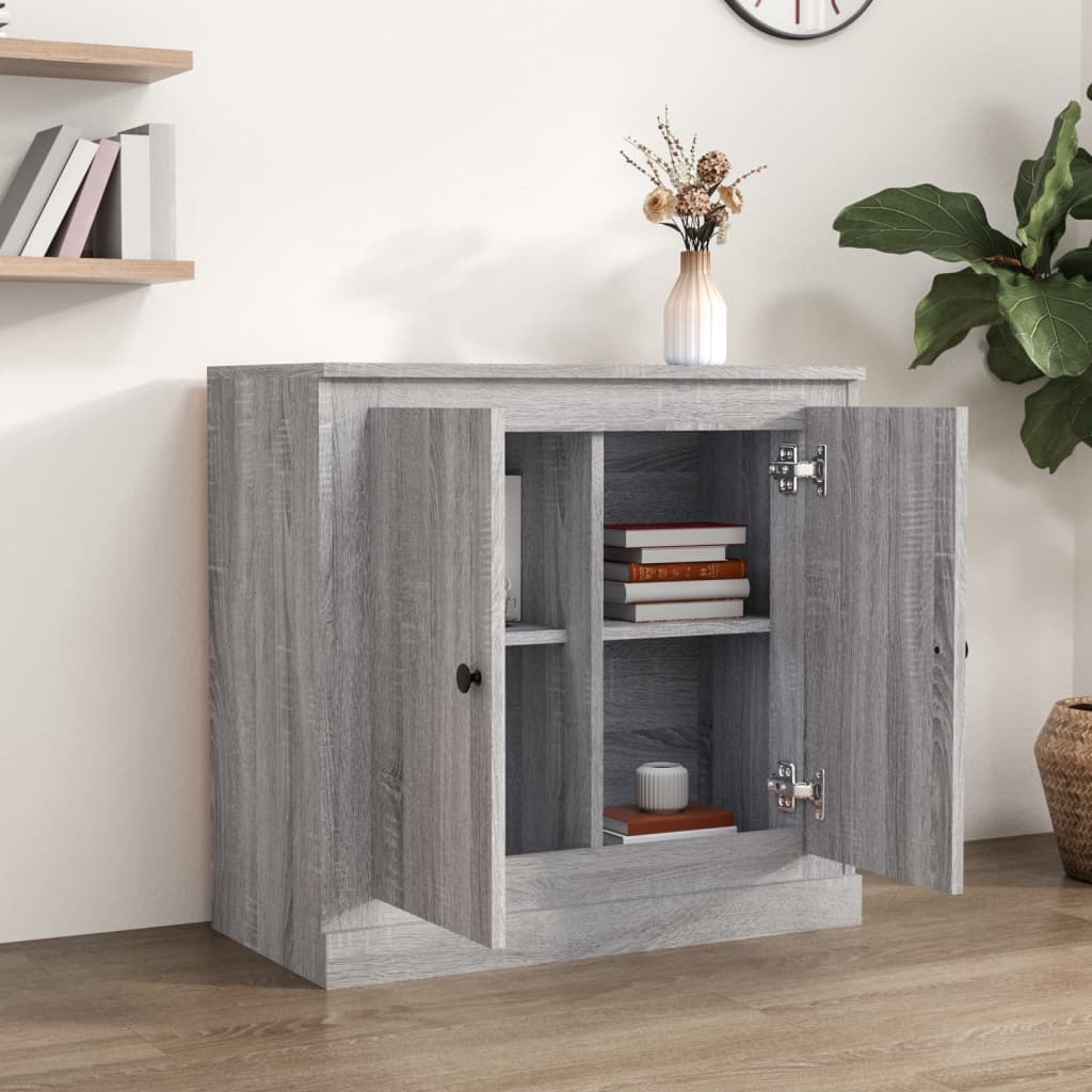 Skjenk Grå Sonoma 70X35,5X67,5 Cm Konstruert Tre