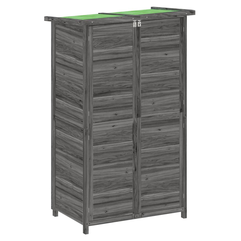 Hageredskapsbod grå 83x57x140 cm heltre furu