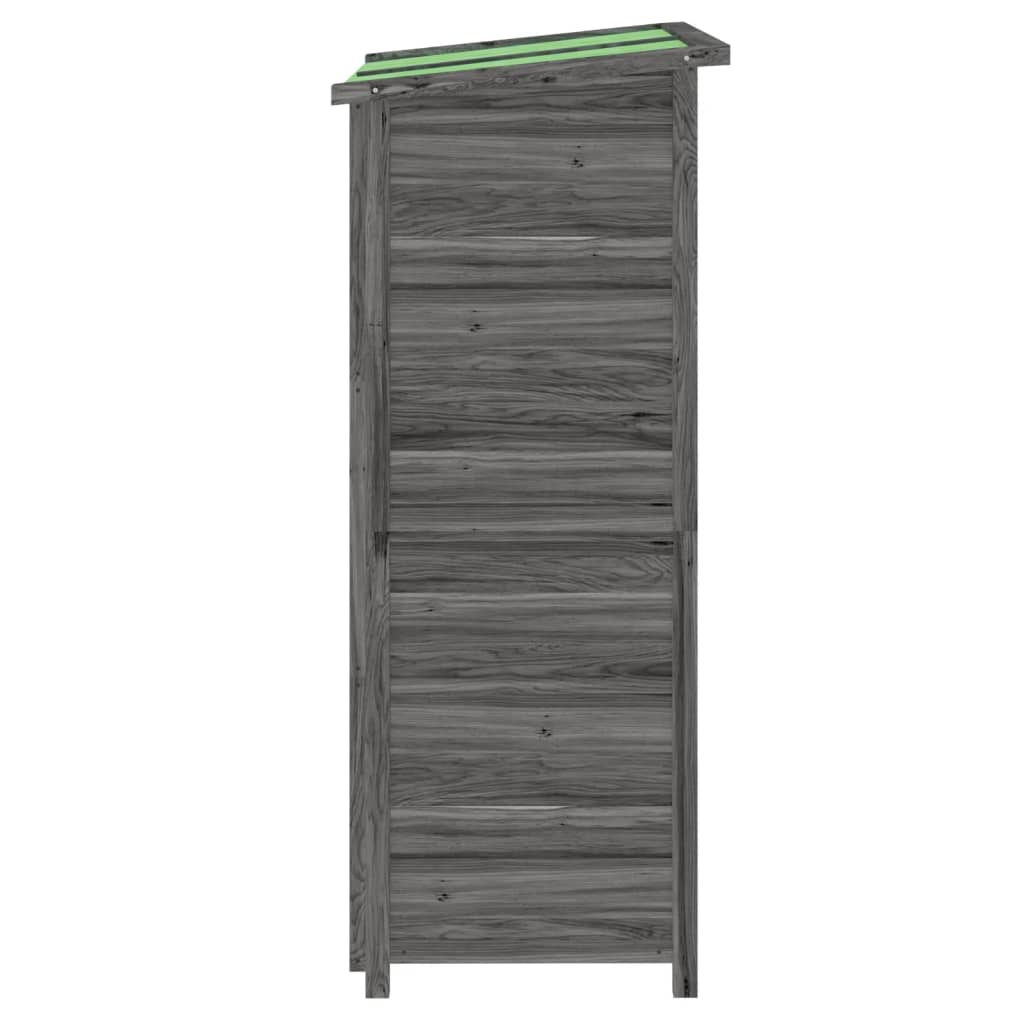 Hageredskapsbod grå 83x57x140 cm heltre furu