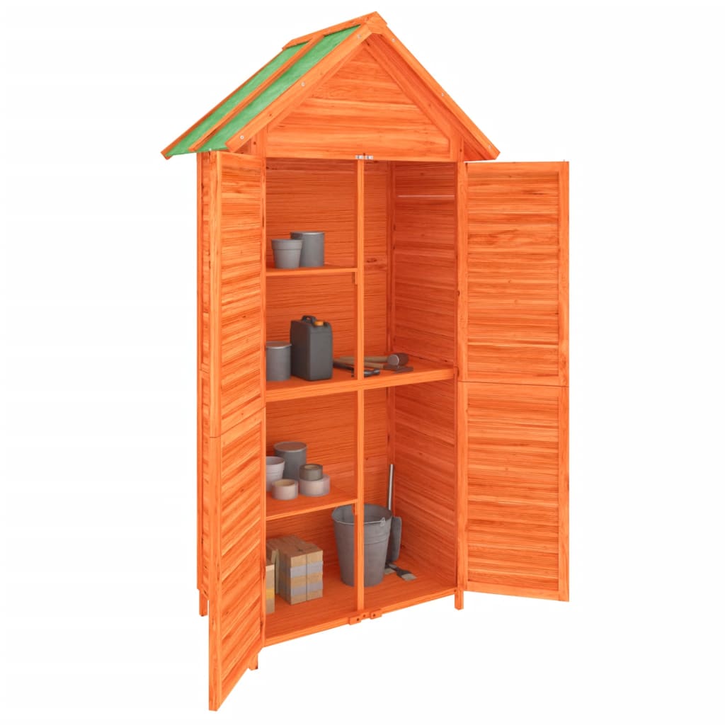 Hageredskapsbod brun 89x52,5x175 cm heltre furu