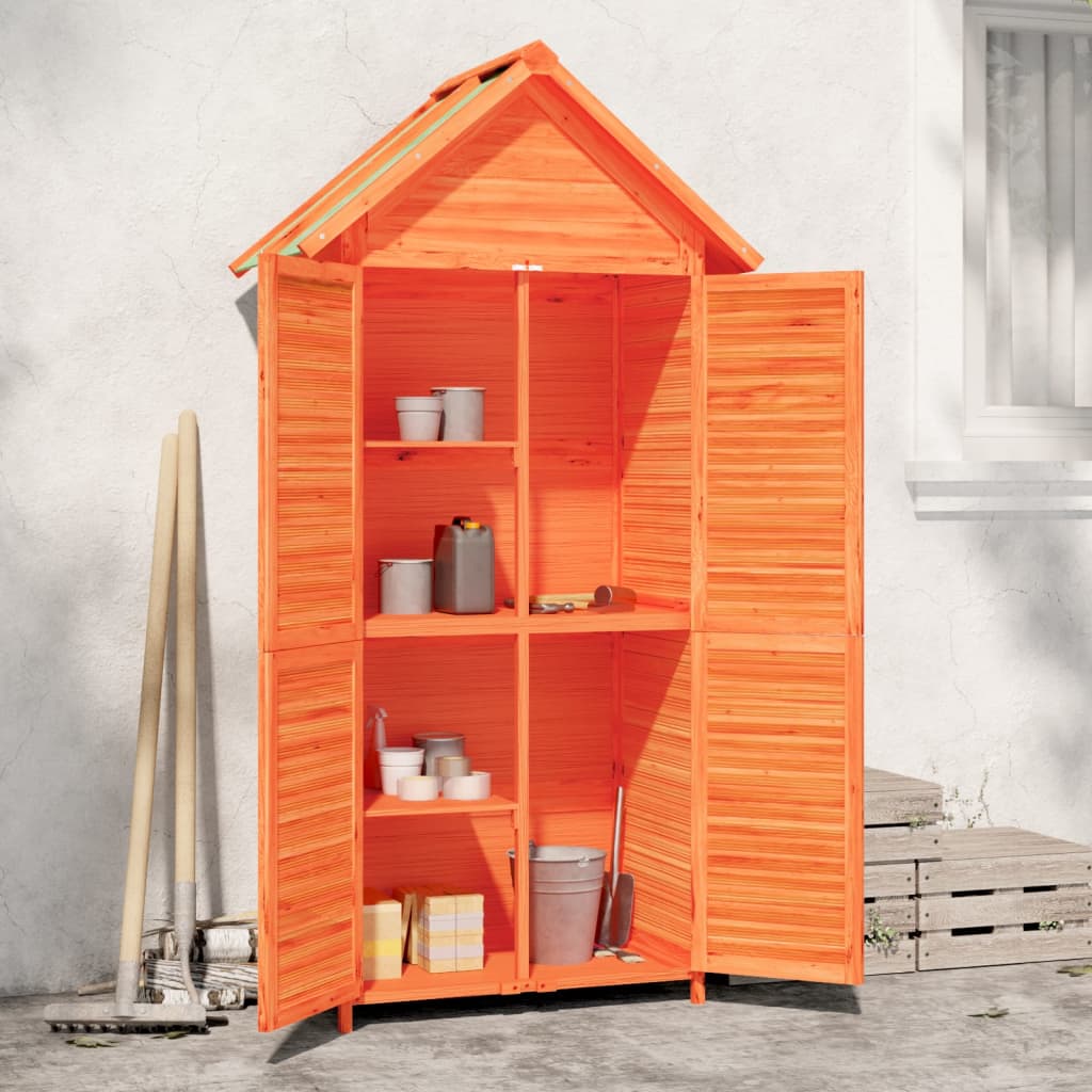 Hageredskapsbod brun 89x52,5x175 cm heltre furu