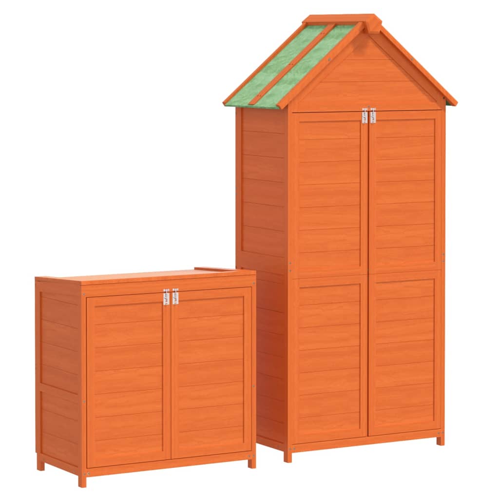 Redskapsbodsett for hage 2 stk brun heltre furu