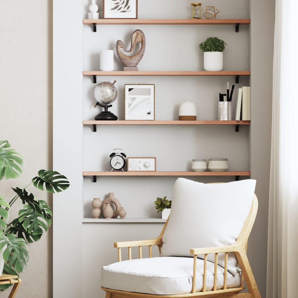 Vegghylle Lysebrun 100X10X2 Cm Behandlet Heltre Eik