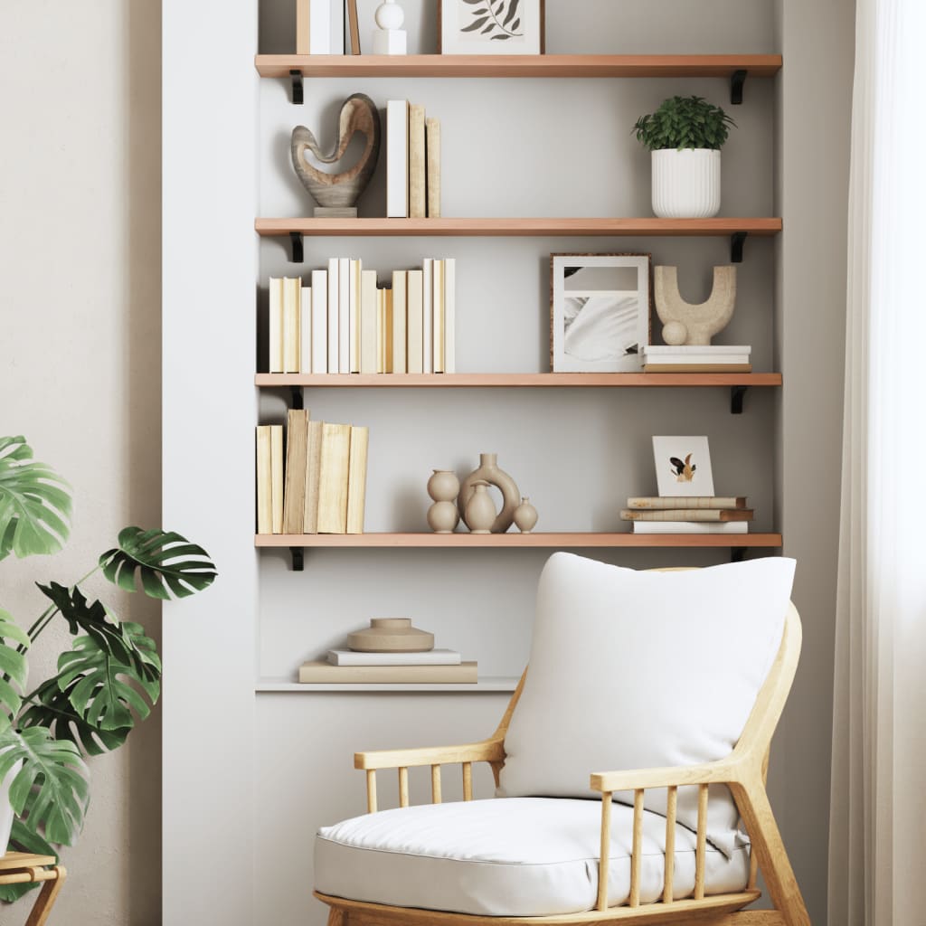 Vegghylle Lysebrun 100X20X2 Cm Behandlet Heltre Eik