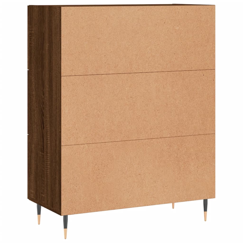 Skjenk Brun Eik 69,5X34X90 Cm Konstruert Tre