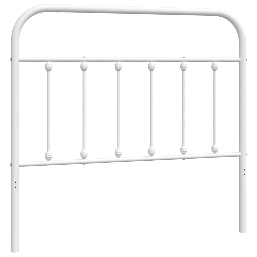 Sengegavl I Metall Hvit 107 Cm