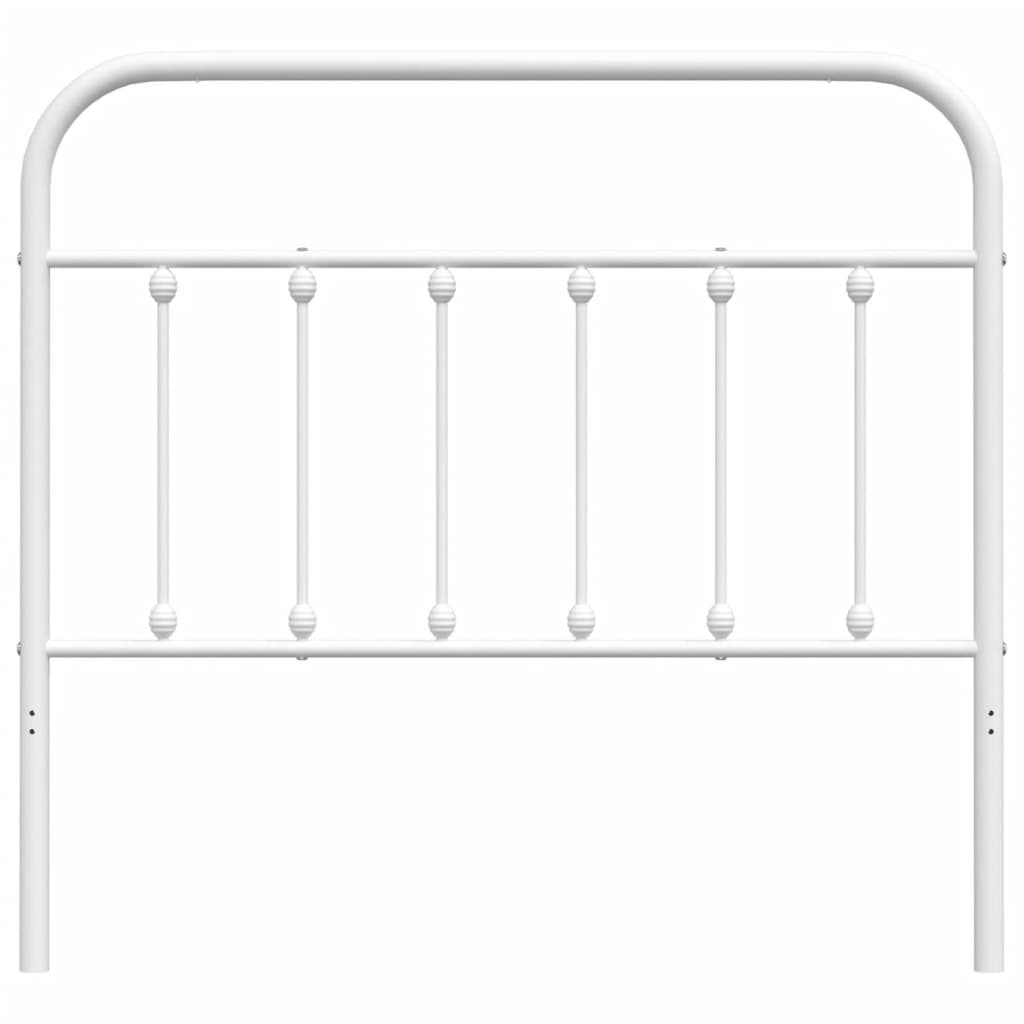 Sengegavl I Metall Hvit 107 Cm